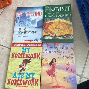 Scholastic Book Collection with The Hobbit, When the Butterflies Came..